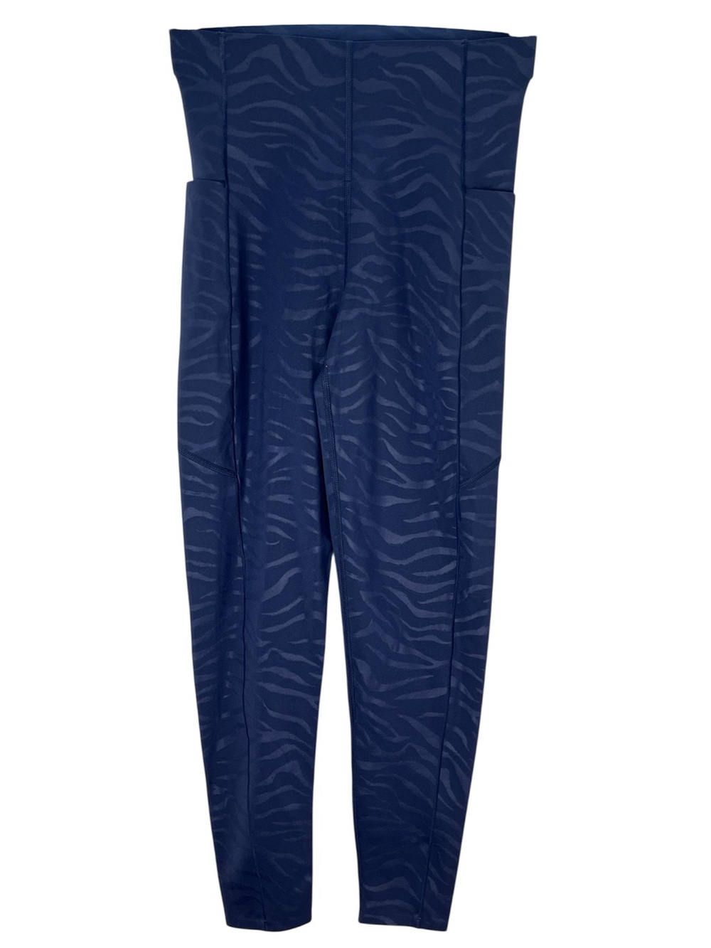 New Sweaty Betty Power UltraSculpt High-Waist Workout 7/8 Leggings Blue Tiger